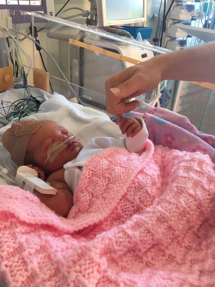 Amiyah in hospital